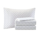 Floral Complete Comforter and Sheet Set, Blush/Grey