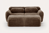 MELLOW 80" Loveseat with 2 Ottomans