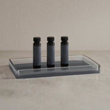 4pc Hand-Painted Clear Resin Bath Decor Set, Charcoal Mist