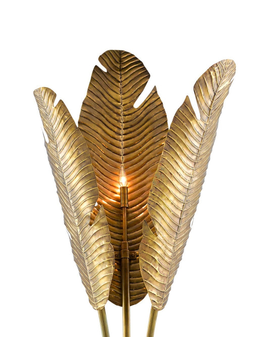Tropical Large Brass Floor Lamp