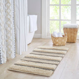 Hand-Woven Shaggy Boho Bath Rug, Black