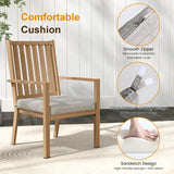Wholesale Aluminum Patio Dining Chair Set of 6 with Waterproof Cushion