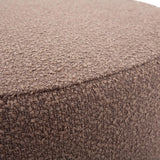 Universal Round Ottoman Cover Barbet Chocolate