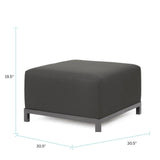 Axis Ottoman Sterling Charcoal Titanium Frame