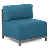Axis Ottoman Seascape Turquoise Titanium Frame