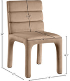 Kai Dining Chair Set of 2 - Luxurious Velvet Upholstery with Channel Tufting for Ultimate Comfort