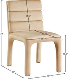 Kai Dining Chair Set of 2 - Luxurious Velvet Upholstery with Channel Tufting for Ultimate Comfort