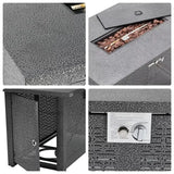 Wholesale 41.7" 50,000 BTU Propane Fire Pit Table with Lid & Cover