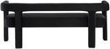 Athena Velvet Contemporary Bench - Luxurious Seating Solution for Modern Living Spaces, 66.5" Wide