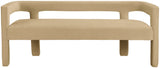Athena Velvet Contemporary Bench - Luxurious Seating Solution for Modern Living Spaces, 66.5" Wide