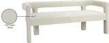 Athena Velvet Contemporary Bench - Luxurious Seating Solution for Modern Living Spaces, 66.5" Wide