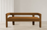 Athena Velvet Contemporary Bench - Luxurious Seating Solution for Modern Living Spaces, 66.5" Wide