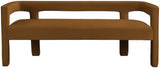 Athena Velvet Contemporary Bench - Luxurious Seating Solution for Modern Living Spaces, 66.5" Wide