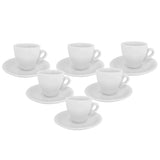 Lorren Home Porcelain Espresso Cups & Saucers, Set of 6