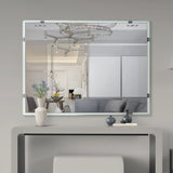 Vivaldo Floating Vanity Mirror with Glass Box Frame
