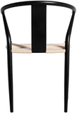 Beck Mid Century Dining Chair Set - Stylish Rope Fabric Seating with Sleek Metal Legs for Modern Homes