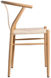 Beck Mid Century Dining Chair Set - Stylish Rope Fabric Seating with Sleek Metal Legs for Modern Homes