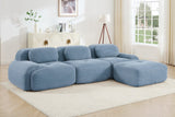 MIA 117'' 3-Seater Sofa with 1 Ottoman