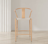 Beck Mid Century Modern Stool Set - Stylish Textured Seats with Sleek Black Metal Legs for Any Room