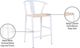 Beck Mid Century Modern Stool Set - Stylish Textured Seats with Sleek Black Metal Legs for Any Room