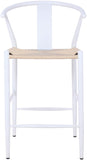 Beck Mid Century Modern Stool Set - Stylish Textured Seats with Sleek Black Metal Legs for Any Room