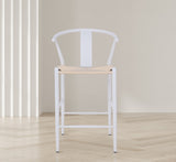 Beck Mid Century Modern Stool Set - Stylish Textured Seats with Sleek Black Metal Legs for Any Room