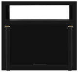 Cambria Mid Century Nightstand with Natural Cane Top, Stylish Design and Versatile Brass Handles