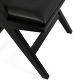 Abby Mid Century Dining Arm Chair with Natural Cane Back and Solid Mango Wood Frame for Durability