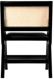 Abby Mid Century Dining Arm Chair with Natural Cane Back and Solid Mango Wood Frame for Durability