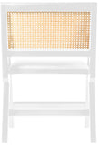 Abby Mid Century Dining Arm Chair with Natural Cane Back and Solid Mango Wood Frame for Durability
