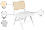 Abby Mid Century Dining Side Chair Set with Natural Cane Back and Solid Mango Wood Frame, Stylish Design