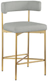 Rivage - Durable Stool With Gold Frame (Set of 2)