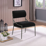 Bastille - Upholstered Dining Side Chair (Set of 2) - Silver Frame