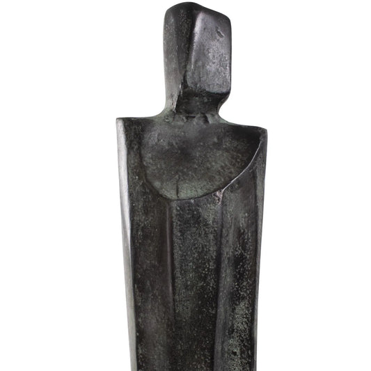 Male Fortitude Aluminum Sculpture Aged Copper