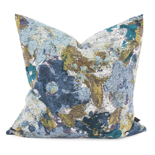 24 x 24 Stanton Turquoise Pillow - Down Alternative Insert