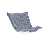 Indoor/Outdoor Puff Chair Cover & Cushion Syros Denim