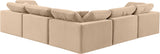 Comfy - 5 Piece Velvet Modular Corner Sectional