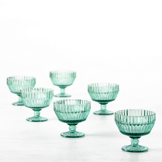 Archie Verde Footed Dessert Bowl 10oz