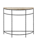 Boyles Travertine Demi-Lune Table