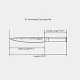 8" Hammered Carving Knife