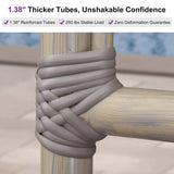 PURPLE LEAF Outdoor Bar Height Stools Set of 2 French Country Patio Rattan Bar Stool Chairs Outdoor Armless Barstools for Porch Garden Indoor Kitchen