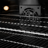 ZLINE 48" Dual Fuel Range, Gas Cooktop, Electric Convection Oven Black Stainless Steel, Gold CDRBZ-48-G
