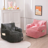 MAXYOYO Kids Bean Bag Chair, Stuffed Toddler Bean Bag Sofa with Filler Bean Bag Chair for Boys and Girls, Dark Grey