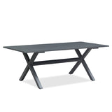 PURPLE LEAF Outdoor Dining Table Sleek Aluminum Frame Modern Outdoor Table for Deck Backyard Dining Gatherings