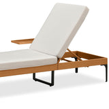 PURPLE LEAF Outdoor Chaise Lounge Patio Lounge Chair Recliner with Side Table and Cushion for Poolside Balcony Backyard