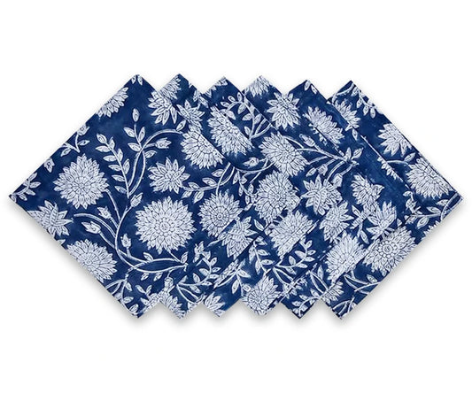 Blue Floral Napkins