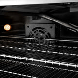 ZLINE 30" Select Dual Fuel Range Gas Cooktop Electric Convection Oven Stainless Steel Black Matte Door HDR-BLM-30