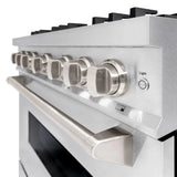 ZLINE 36" Dual Fuel Range, Gas Cooktop, Electric Convection Oven DuraSnow® Stainless Steel, CDRS-36