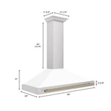 ZLINE 48" Autograph Stainless Wall Range Hood KB4STZ-WM48-G