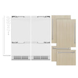 ZLINE 72" Panel Ready Built-In Bottom Freezer Refrigerator,Water Dispenser, Ice Maker, RBIT-72
